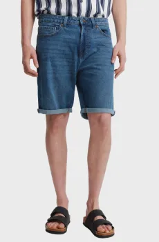 Мужские синие джинсовые шорты slim fit Синий 30 SPRINGFIELD 13503