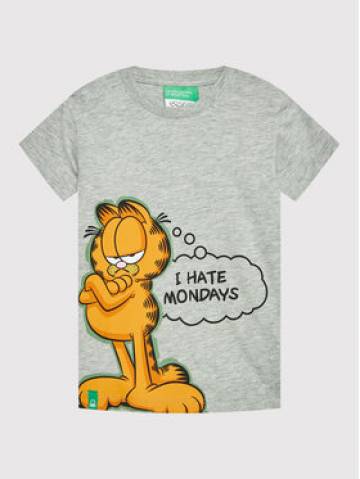 United Colors Of Benetton Футболка Garfield 3096G103U Сірий Regular Fit United Colors Of Benetton Футболка Garfield 3096G103U Сірий Regular Fit
