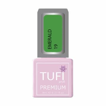 Гель-лак для ногтей Tufi profi Premium Emerald 19 Сочная зелень, 8 мл Гель-лак для ногтей Tufi profi Premium Emerald 19 Сочная зелень, 8 мл