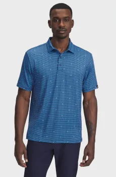Мужское синее поло с узором UA Plyoff 3.0 Prntd Polo LB Синий L Under Armour 1383247-452