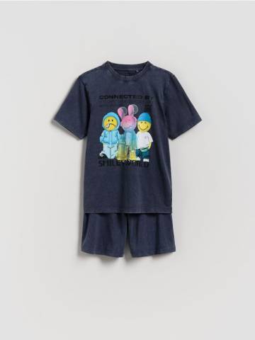 Reserved - Бавовняний піжамний комплект SmileyWorld® - гіацинтовий - 557FM-54X Reserved - Бавовняний піжамний комплект SmileyWorld® - гіацинтовий - 557FM-54X