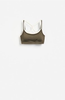 Reserved - Спортивний топ - коричневувато-зелений - 356KF-78X