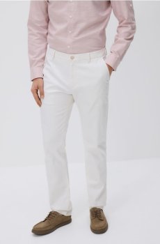 Reserved - Штани-чиноси приталеного крою - білий - 990EV-00P