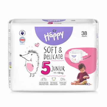 Подгузники детские одноразовые Happy Bella Baby Junior вес 11-18 кг, 38 шт Подгузники детские одноразовые Happy Bella Baby Junior вес 11-18 кг, 38 шт