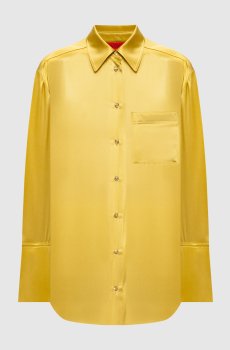 Желтая блуза из шелка