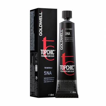 Стойкая профессиональная краска для волос Goldwell Topchic Permanent Hair Color 5NA Light Natural Ash Blonde, 60 мл Стойкая профессиональная краска для волос Goldwell Topchic Permanent Hair Color 5NA Light Natural Ash Blonde, 60 мл
