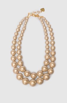 Бежевое двухслойное ожерелье Effervescente