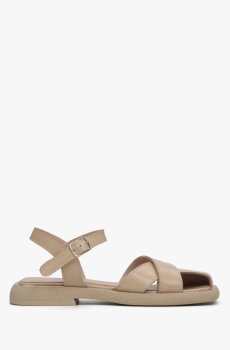 Сандалі шкіряні бежеві Estro ER00115107