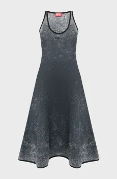 Женское темно-серое платье ABITO Черный S Diesel A20059 0DCCK