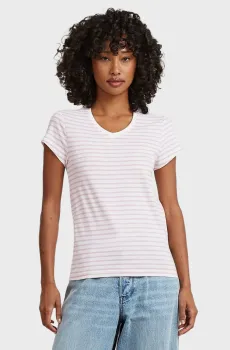 Женская белая футболка в полоску eyben Белый S G-Star RAW D24533,D244