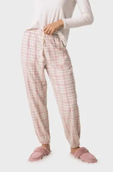 Женские розовые брюки в клетку Розовый S womensecret 3702284