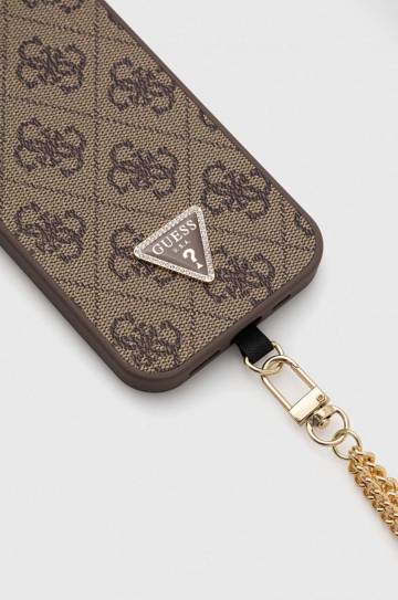 Чехол на телефон Guess iPhone 15 6.1 цвет коричневый