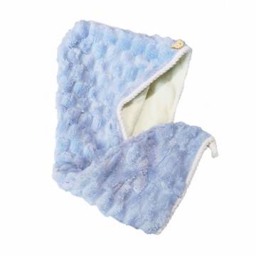 Полотенце-тюрбан для сушки волос Cosmo Shop двустороннее, 59*24 см, голубое, 1 шт (CS11046A)