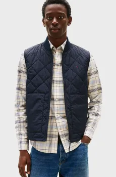 Мужской темно-синий жилет DIAMOND QUILTED VEST Синий M Tommy Hilfiger MW0MW39647