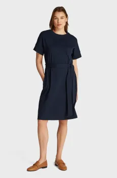 Женское темно-синее платье COTTON INTERLOCK Синий M Tommy Hilfiger WW0WW45183