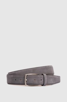 Серый замшевый ремень