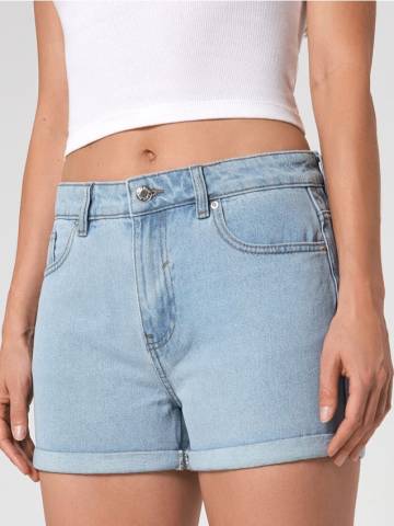 Джинсові шорти high waist mom - синій Джинсові шорти high waist mom - синій