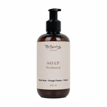 Парфюмированное жидкое мыло для рук и тела Top Beauty Soap Perfumed Белый мускус-Цветы апельсина-Пудра, 250 мл Парфюмированное жидкое мыло для рук и тела Top Beauty Soap Perfumed Белый мускус-Цветы апельсина-Пудра, 250 мл