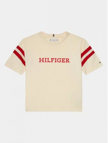 Tommy Hilfiger Футболка Monotype Varsity KG0KG07717 D Бежевий Relaxed Fit Tommy Hilfiger Футболка Monotype Varsity KG0KG07717 D Бежевий Relaxed Fit