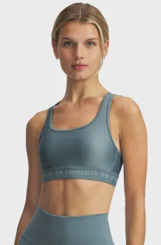 Женский бирюзовый топ Crossback Mid Bra Бирюзовый L Under Armour 1361034-587