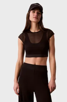 Женский черный топ ICON SPORT Черный M Calvin Klein LVGWS6K219