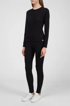 Женский черный комплект термобелья (лонгслив, брюки) Черный 40 CMP 3Y86800-U901