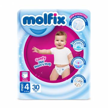 Подгузники-трусики Molfix Twin Maxi размер 4 (9-14 кг), 30 шт Подгузники-трусики Molfix Twin Maxi размер 4 (9-14 кг), 30 шт