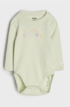 Бавовняне боді - блідо-зелений