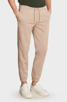 Мужские бежевые спортивные брюки LOGO TAPE Бежевый S Calvin Klein Jeans J30J326175