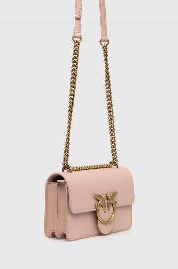 Кожаная сумочка Pinko цвет розовый Кожаная сумочка Pinko цвет розовый