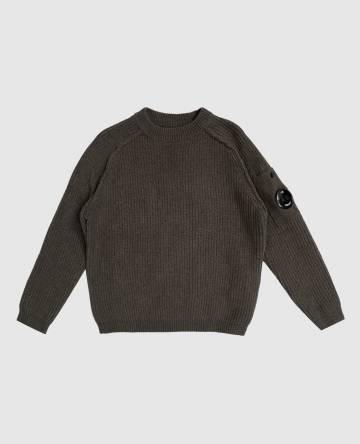 Детский зеленый свитер с логотипом