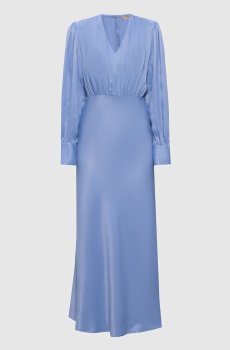 Голубое платье макси