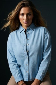 Джинсова сорочка - синій