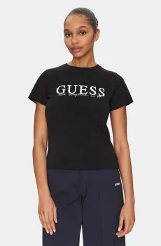 Женская черная футболка Черный M Guess V5GI15.J1314;JBLK