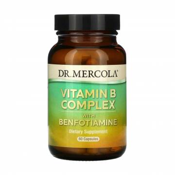 Комплекс витаминов B с бенфотиамином Dr. Mercola Vitamin B Complex with Benfotiamine, 60 капсул