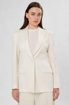 Женский белый шерстяной жакет Белый 32 BOSS 50553928;118