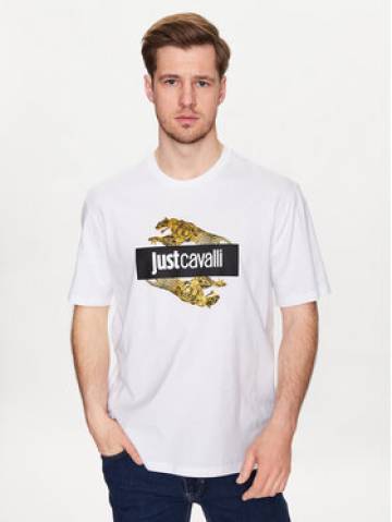 Just Cavalli Футболка 74OBHF07 Білий Regular Fit Just Cavalli Футболка 74OBHF07 Білий Regular Fit