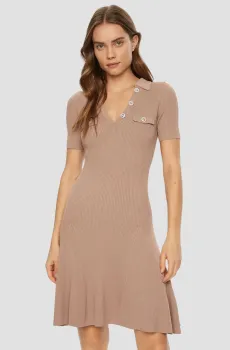 Женское бежевое платье Бежевый S Guess W5RK18.Z2U00;A10L