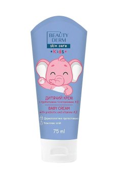 Детский универсальный крем BEAUTYDERM Kids Baby Cream с пребиотиком и витаминами А и Е, 75 мл