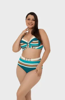 Женские трусики от купальника в полоску Разноцветный 48 MARC&ANDRE L2525-ZP-HWB