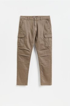 Reserved - Штани slim fit у стилі карго - пильно-коричневий - XL804-98X