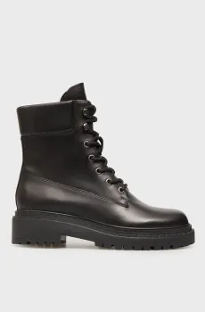 Женские черные кожаные ботинки Portia Черный 37 PRPY PRFDS2598W