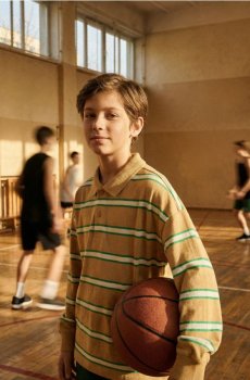 Бавовняна сорочка поло - бежевий