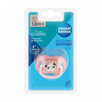 Пустышка круглая силиконовая Canpol Babies Exotic Animals Панда, от 1.5 года, 1 шт (34/935_panda)