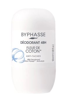 Шариковый дезодорант Byphasse 48H Deodorant Цветы хлопка, женский, 50 мл