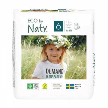 Подгузники-трусики органические Naty, размер 6 (18+ кг), 18 шт Подгузники-трусики органические Naty, размер 6 (18+ кг), 18 шт