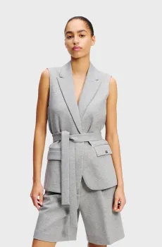 Женский серый жилет DOUBLE JERSEY Серый L Karl Lagerfeld A2W20064