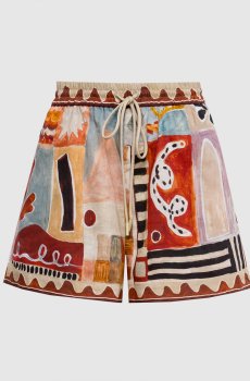 Шорты Michelle из льна в принт
