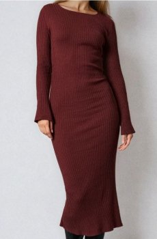 Сукня максі - бордовий
