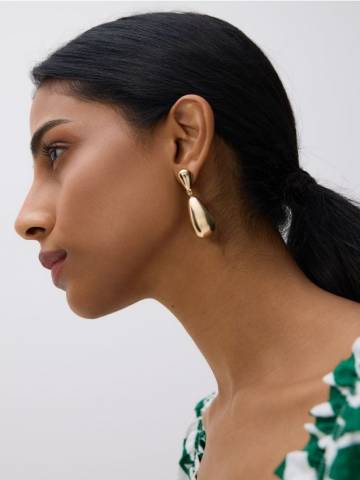 Reserved - Сережки-підвіски - золотий - 255FD-GLD